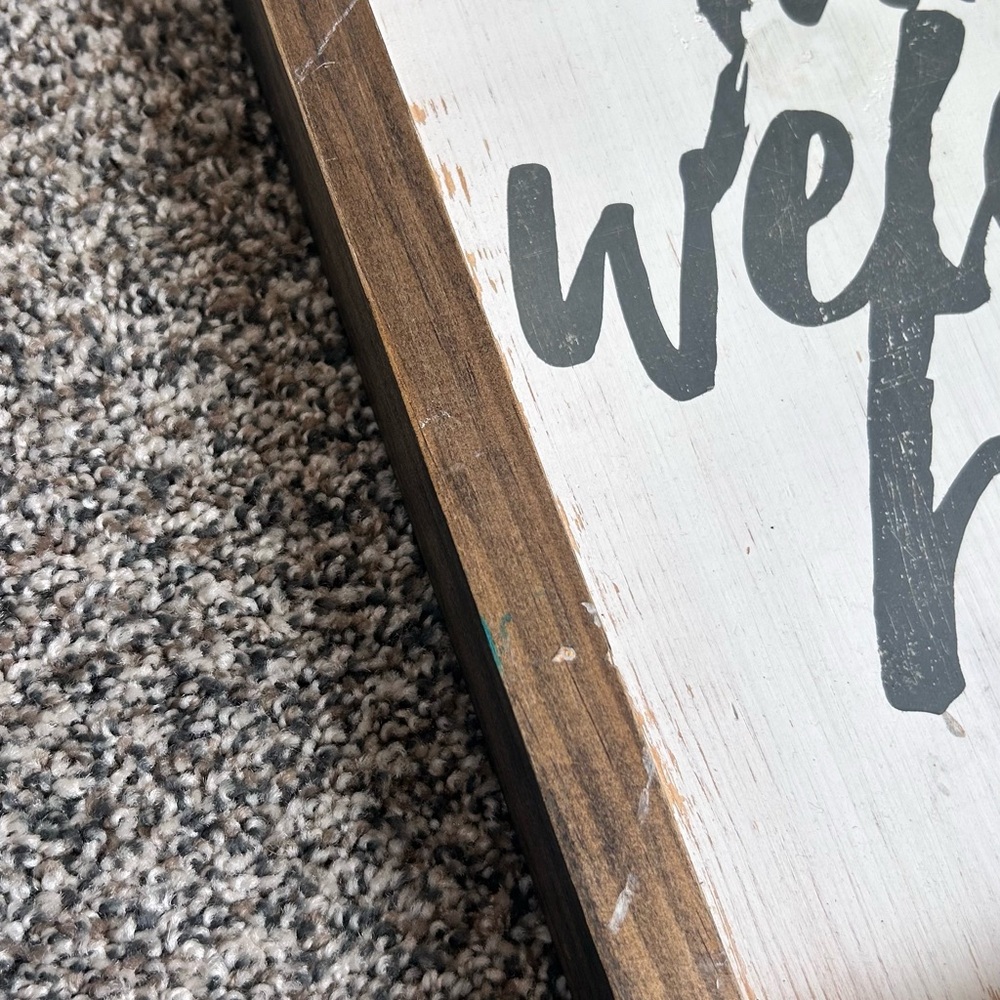 Handmade Rustic Wood Sign “Holy Spirit You Are Welcome Here” - 15.5 x 12.5 - Picture 3 of 8